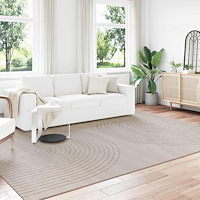 vidaXL Områdesmattor Rektangulär GALATI Beige 280 x 200 cm Polyester