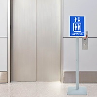 vidaXL Pedestal affischställ Silver 32 x 27 x 119 cm Gjutjärn