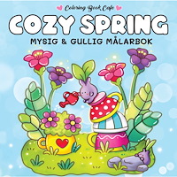 Coloring Book Cafe Cozy Spring. Mysig och gullig Cozy Coloring målarbok från Coloring Book Cafe (häftad)