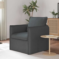 vidaXL Soffa Mörkgrå 195 x 82 x 85 cm tyg