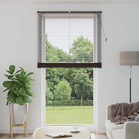 vidaXL Persienn Justerbar Mörkbrun med Mönster 213 x 110 cm PVC