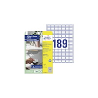 AVERY Avery L4731REV-10, 25,4 x 10 mm, A4, utan lack, vit Vit 327x...