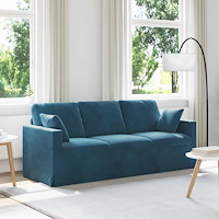 vidaXL Soffa Blå 198 x 78 x 80 cm Sammet