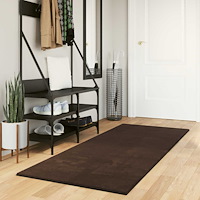 vidaXL Områdesmattor Rektangulär HUARTE Brun 200 x 80 cm Polyester