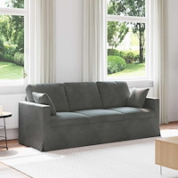 vidaXL Soffa Mörkgrå 198 x 78 x 80 cm Sammet