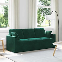 vidaXL Soffa Mörkgrön 198 x 78 x 80 cm Sammet