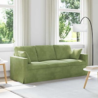 vidaXL Soffa Ljusgrön 198 x 78 x 80 cm Sammet