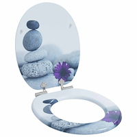 vidaXL Toalettstol Grå 44 x 38 cm MDF-board