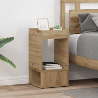 vidaXL Sidobord 2 pcs Artisan Ek 30 x 30 x 56 cm Konstruerat trä