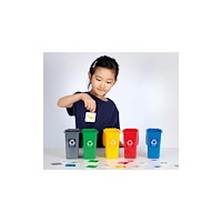 MYPAUZE Spel Återvinningsspel med 5 soptunnor