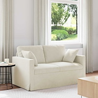 vidaXL Soffa Kräm 138 x 78 x 80 cm Sammet