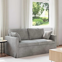 vidaXL Soffa Ljusgrå 158 x 78 x 80 cm Sammet