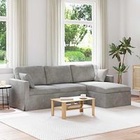 vidaXL Soffa Ljusgrå