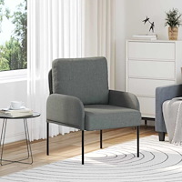 vidaXL Soffor med kudde 55cm Mörkgrå Plywood