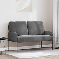 vidaXL Soffor med kudde 110cm Mörkgrå Plywood