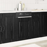 vidaXL Köksskåp Kalmar Svart Ek 45 x 1,5 x 67 cm Konstruerat trä