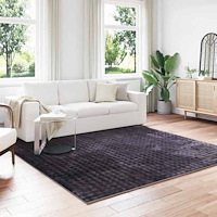 vidaXL Områdesmattor Fyrkantig SIROLO Beige 120 x 120 cm Polyester