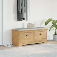 vidaXL Hallbänk BODO Honung brun 118 x 40 x 50 cm Konstruerat trä