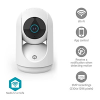 NEDIS Nedis SmartLife IP-kamera för inomhusbruk | 3MP Full HD 1296...