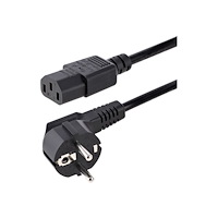 StarTech.com StarTech.com 1m (3ft) Computer Power Cord, 18AWG, EU Schuko to C13 Power Cord, 10A 250V, Black Replacement AC Cord, TV/M...