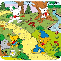 Egmont Kärnan Knoppussel 4 bitar Bamse i skogen