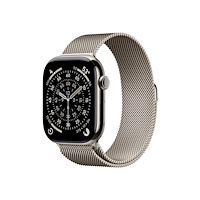 Apple Apple Watch Series 11 (GPS + Cellular) - naturlig titan - smart klocka med milanesisk loop - naturlig - 64 GB