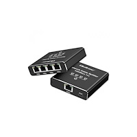 Qoltec Ethernet Mini SWITCH 1x4 RJ45 | 1000Mb/s | USB-C | Aliuminis