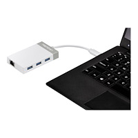 TRENDnet TRENDnet TUC-ETGH3 - nätverksadapter - USB-C - 1000Base-T x 1 + USB 3.0 x 3