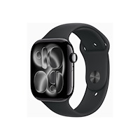 Apple Apple Watch Series 11 (GPS + Cellular) - jet black aluminium - smart klocka med sportband - svart - 64 GB