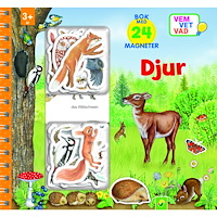 Stevali Djur : bok med 24 magneter (bok, spiral)