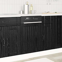 vidaXL Köksskåp Svart Ek 45 x 1,5 x 67 cm Konstruerat trä