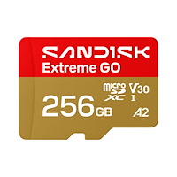 SANDISK MicroSD Extreme GO 256GB 256GB 240/160MB/s C10 UHS U3 V30 A1