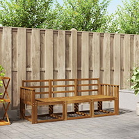vidaXL Utomhussoffset 3 pcs Naturfärg Massivt Akaciaträ