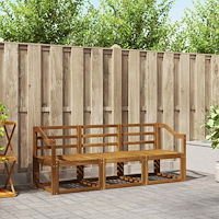 vidaXL Soffset 3 pcs Naturfärg Massivt Akaciaträ