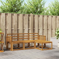 vidaXL Soffset 4 pcs Naturfärg Massivt Akaciaträ