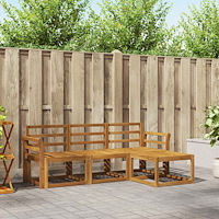 vidaXL Utomhussoffset 4 pcs Naturfärg