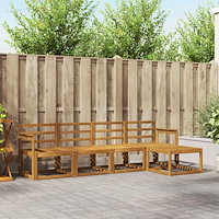 vidaXL Utomhussoffset 5 pcs Naturfärg Massivt Akaciaträ