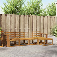 vidaXL Utomhussoffset 5 pcs Naturfärg Massivt Akaciaträ