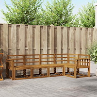 vidaXL Soffset 5 pcs Naturfärg