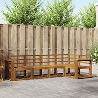 vidaXL Soffset 5 pcs Naturfärg Massivt Akaciaträ