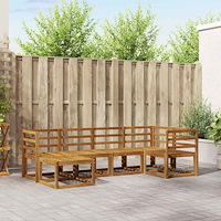 vidaXL Soffset 6 pcs Naturfärg Massivt Akaciaträ