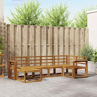 vidaXL Utomhussoffset 6 pcs Naturfärg
