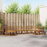 vidaXL Soffset 8 pcs Naturfärg Massivt Akaciaträ