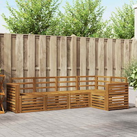 vidaXL Soffgrupper 5 pcs Naturfärg Massivt Akaciaträ