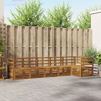 vidaXL Soffgrupper 6 pcs Naturfärg Massivt Akaciaträ