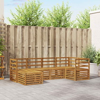 vidaXL Soffgrupper 6 pcs Naturfärg Massivt Akaciaträ