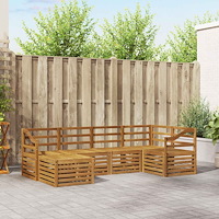 vidaXL Soffgrupper 6 pcs Naturfärg Massivt Akaciaträ