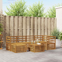 vidaXL Soffgrupper Naturfärg Massivt Akaciaträ