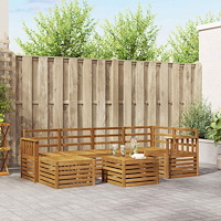 vidaXL Soffgrupper Naturfärg Massivt Akaciaträ