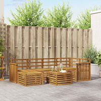 vidaXL Soffgrupper Naturfärg Massivt Akaciaträ